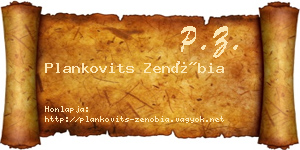 Plankovits Zenóbia névjegykártya